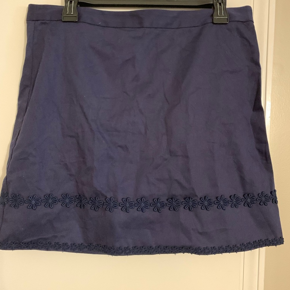 Draper James Mini Skirt Navy Embellished 10